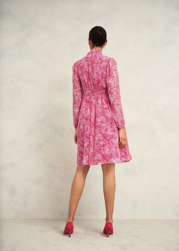 Hobbs Janaya Dress Pink Multi