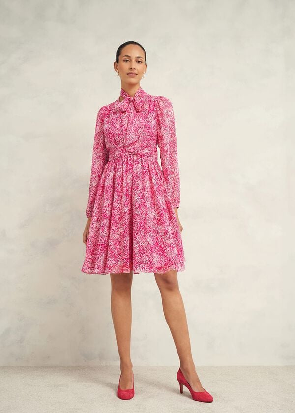 hobbs Janaya Dress Pink Multi