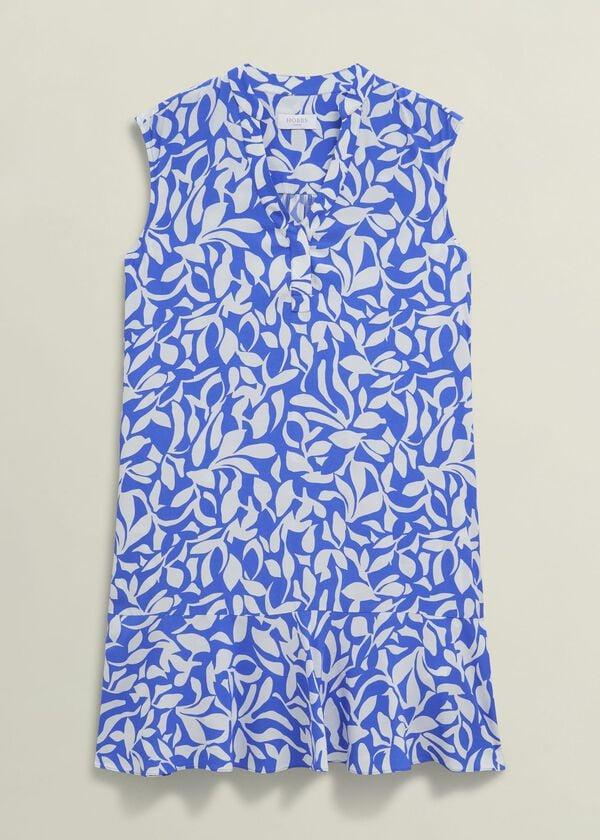 Hobbs Janey Dress Blue Ivory
