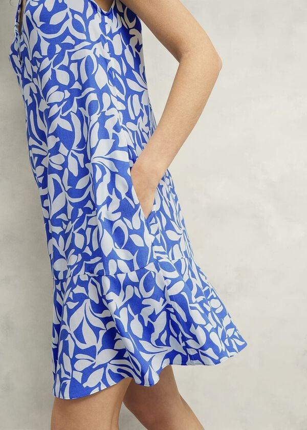 Hobbs Janey Dress Blue Ivory