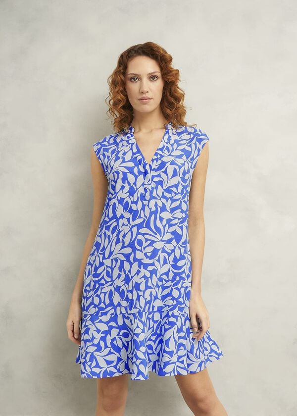 hobbs Janey Dress Blue Ivory