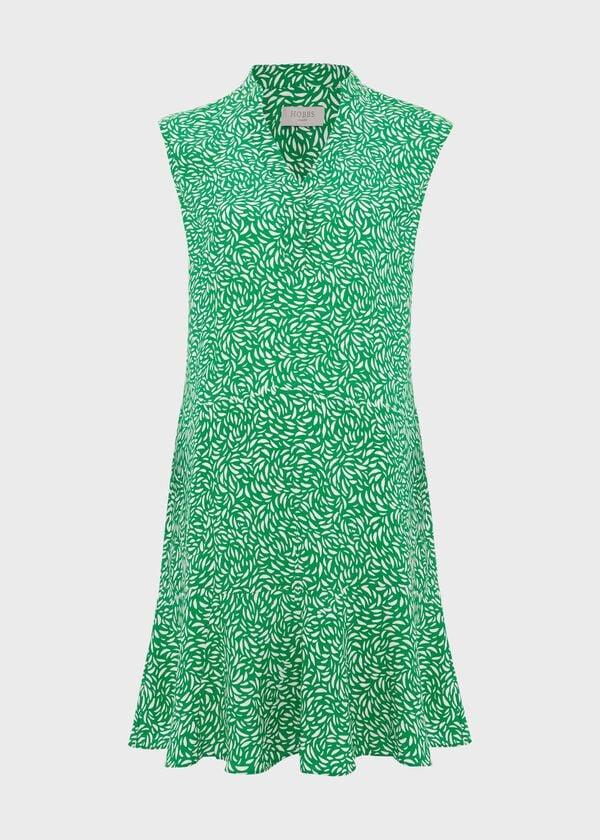 Hobbs Janey Dress Green Cream