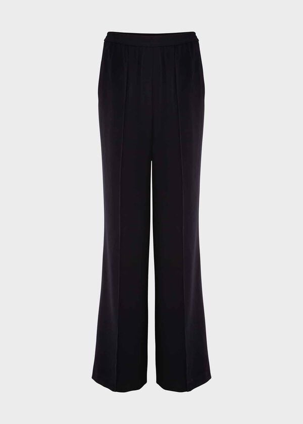 Hobbs Jas Wide Leg Trousers Navy