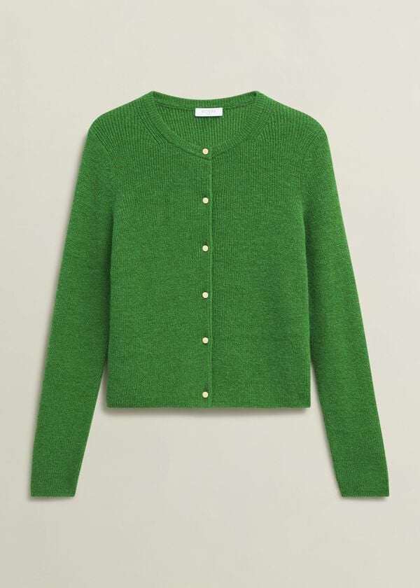 Hobbs Jasmina Cardigan With Alpaca Lush Green