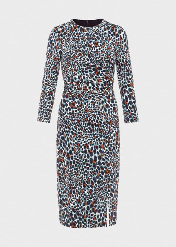Hobbs Jemma Jersey Dress Green Multi