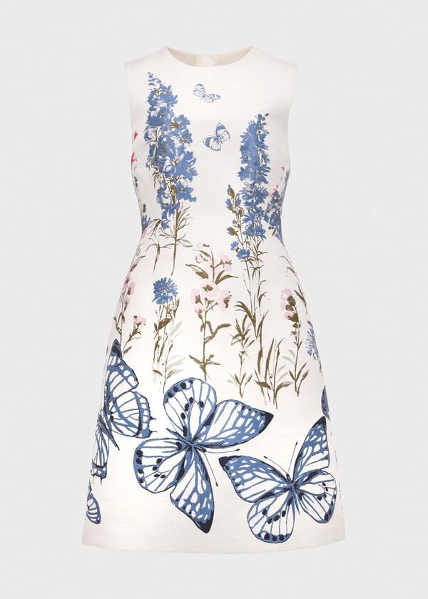 Hobbs Jennifer Floral Jaquard Dress Multi