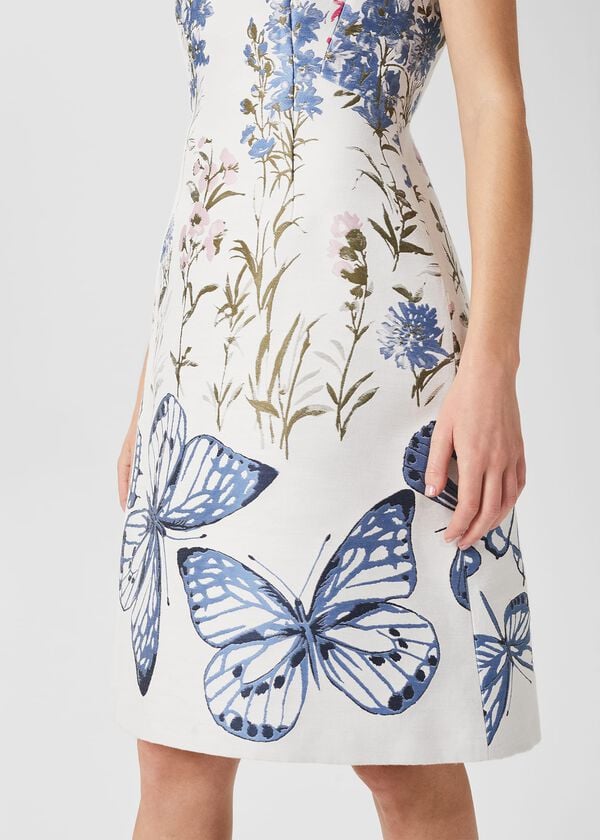 Hobbs Jennifer Floral Jaquard Dress Multi