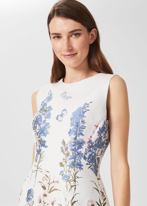 Hobbs Jennifer Floral Jaquard Dress Multi
