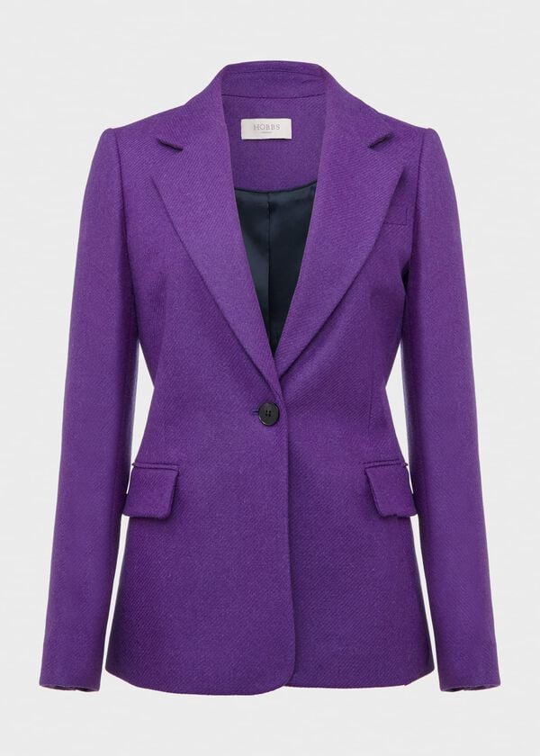 Hobbs Jess Wool Jacket Indigo Purple