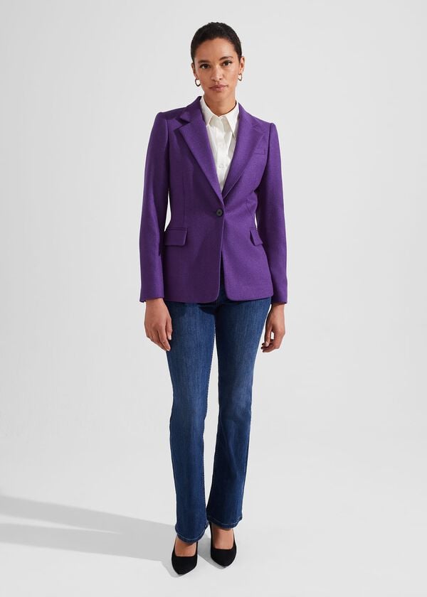 hobbs Jess Wool Jacket Indigo Purple