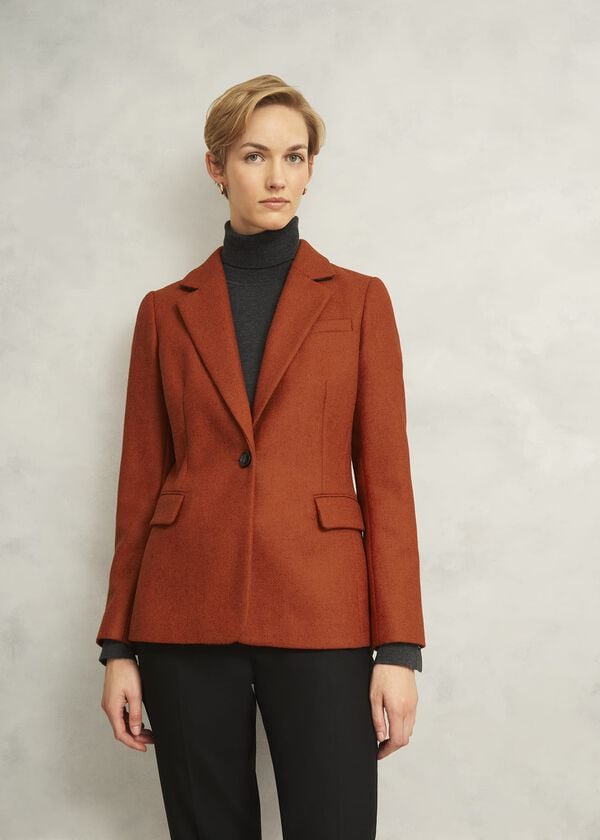 hobbs Jess Wool Jacket Orange