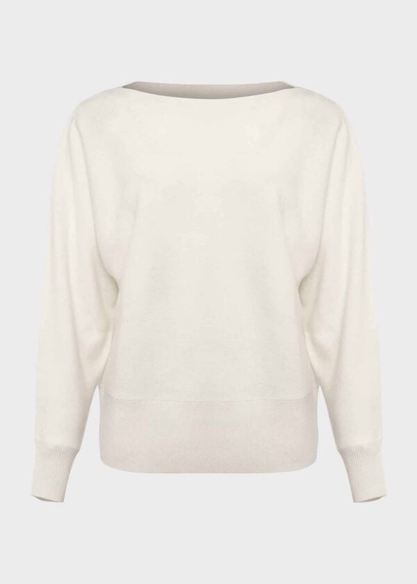 Hobbs Joanna Cashmere Jumper Ivory