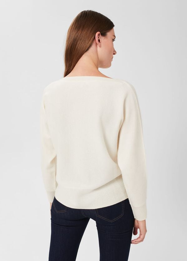 Hobbs Joanna Cashmere Jumper Ivory