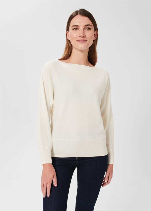 hobbs Joanna Cashmere Jumper Ivory