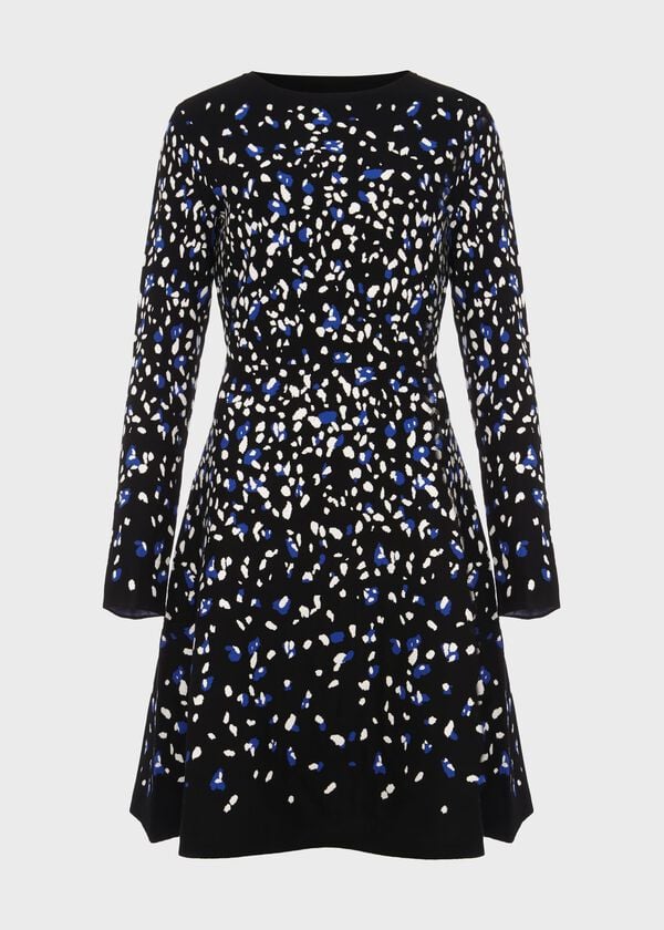Hobbs Jodie Knitted Dress Black Multi