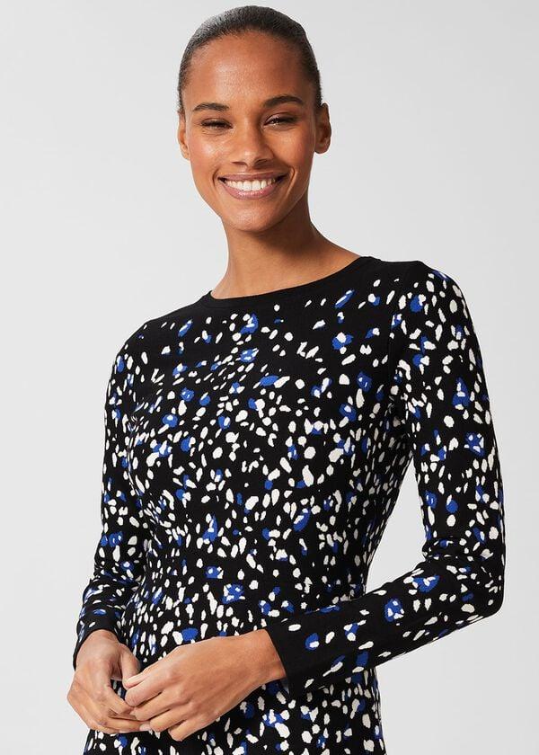 Hobbs Jodie Knitted Dress Black Multi