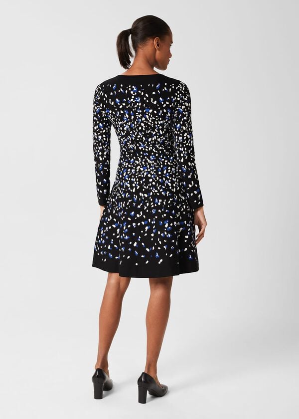 Hobbs Jodie Knitted Dress Black Multi