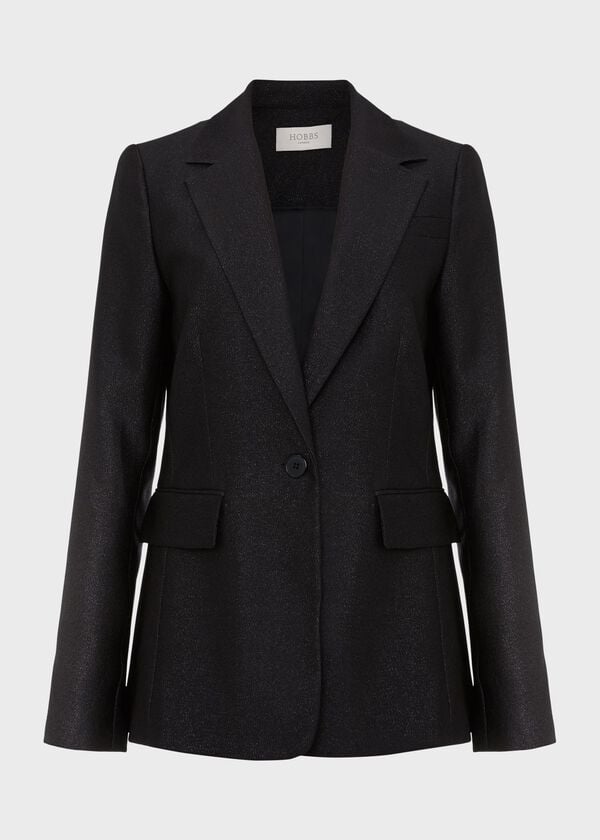 Hobbs Jodie Lurex Jacket Black