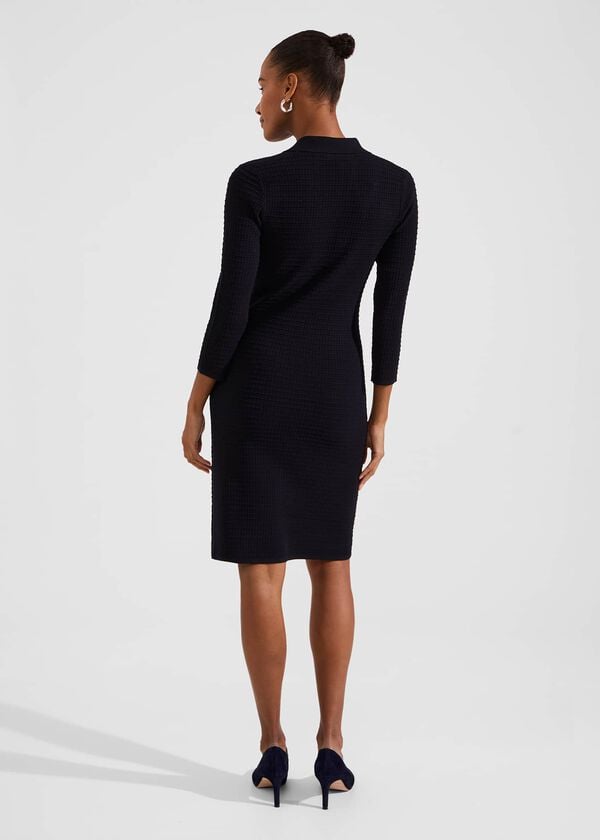 Hobbs Joella Knitted Dress Hobbs Navy