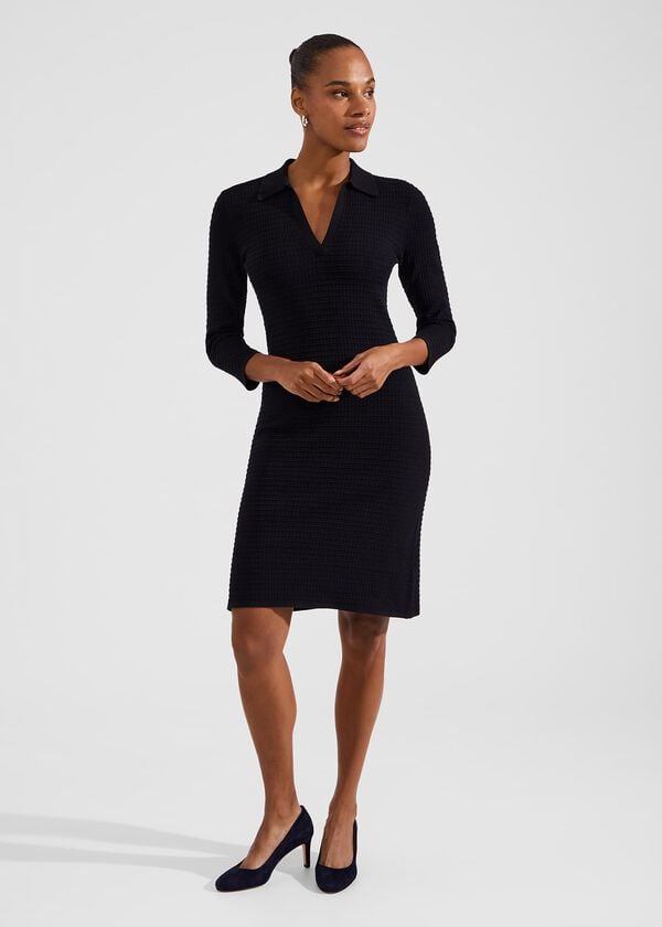 hobbs Joella Knitted Dress Hobbs Navy