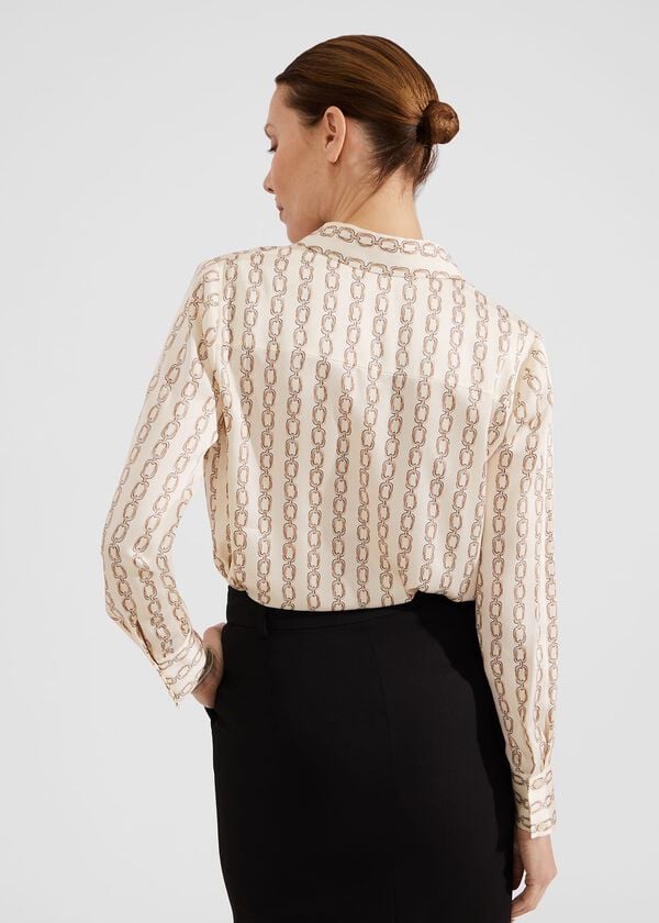 Hobbs Joelle Shirt Cream Camel