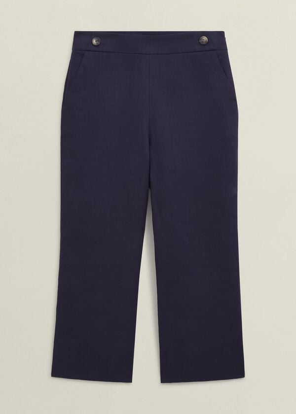 Hobbs Josephine Linen Trousers True Navy