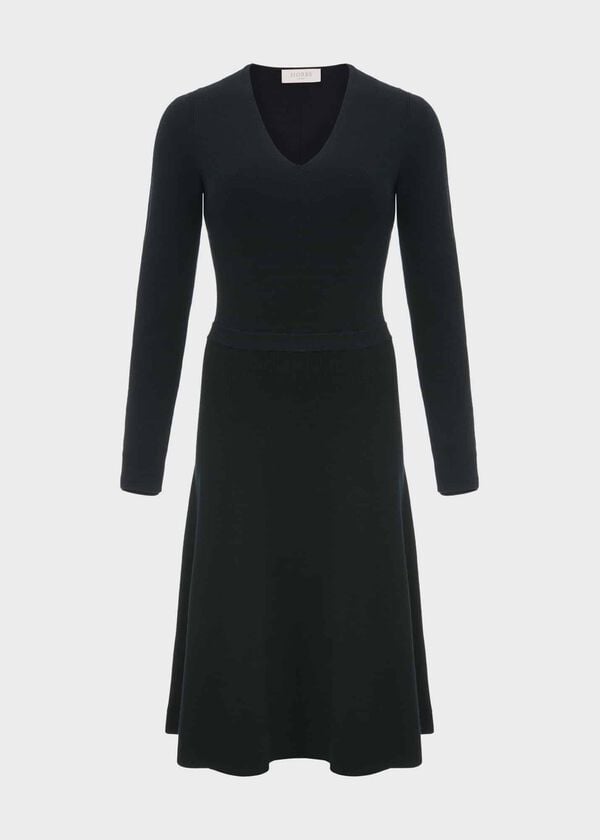 Hobbs Joy Knitted Dress Forest Green