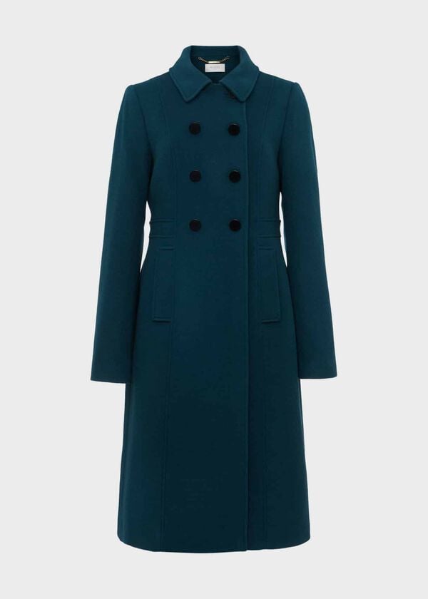 Hobbs Jude Coat Teal Blue