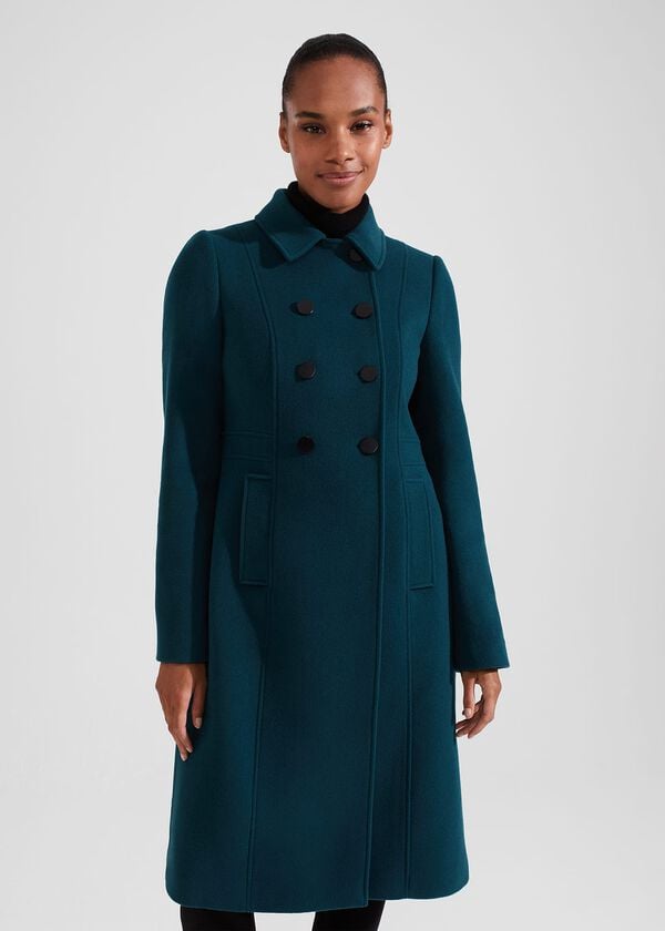 Hobbs Jude Coat Teal Blue