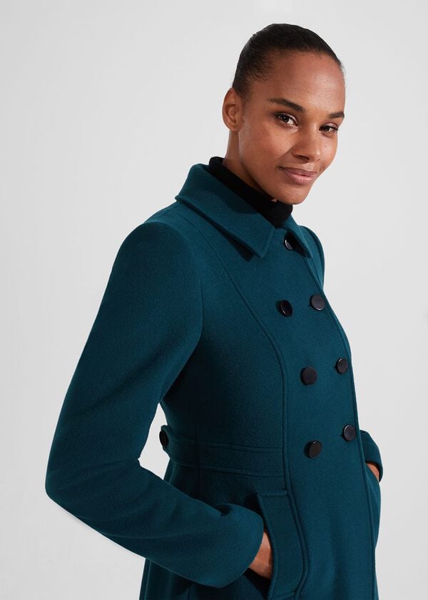 Hobbs Jude Coat Teal Blue