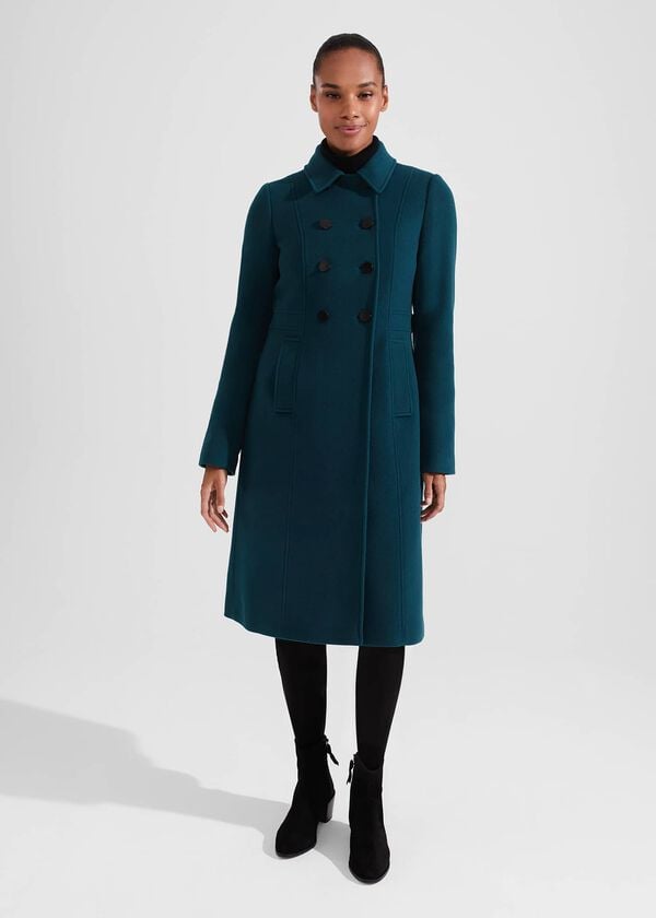 hobbs Jude Coat Teal Blue