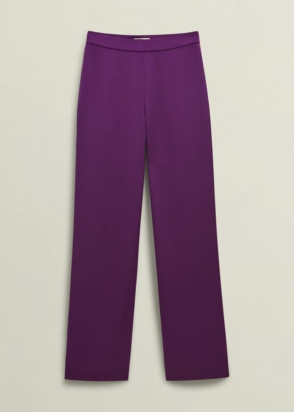Hobbs Judith Satin Trousers Vibrant Purple