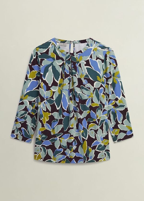 Hobbs Julia Printed Top Malbec Multi