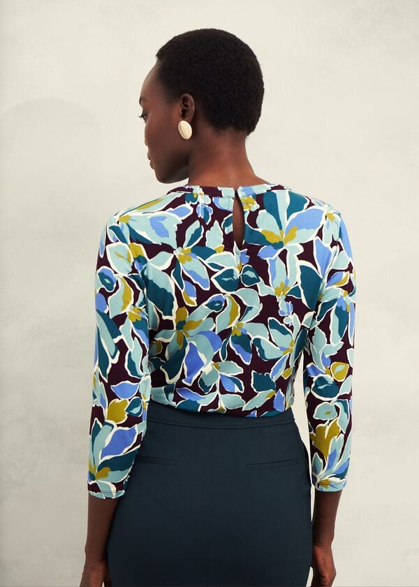 Hobbs Julia Printed Top Malbec Multi