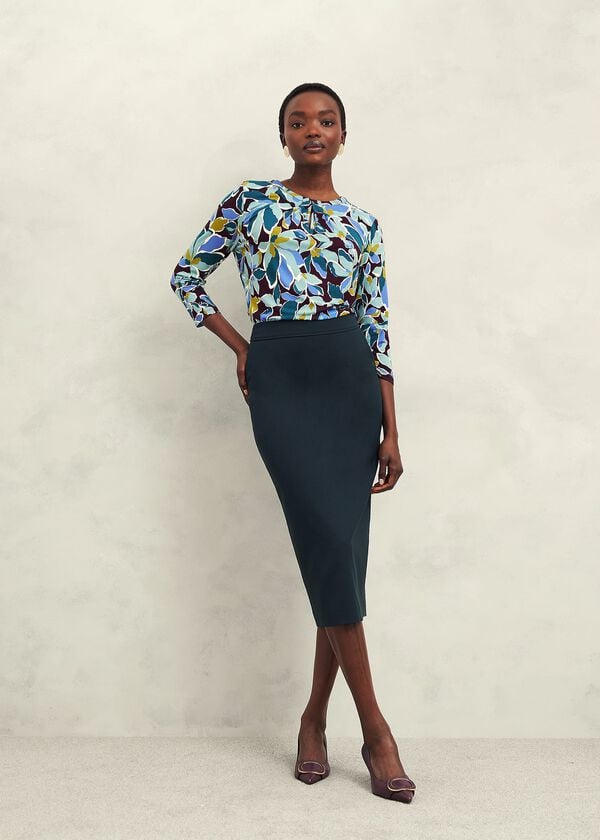 hobbs Julia Printed Top Malbec Multi