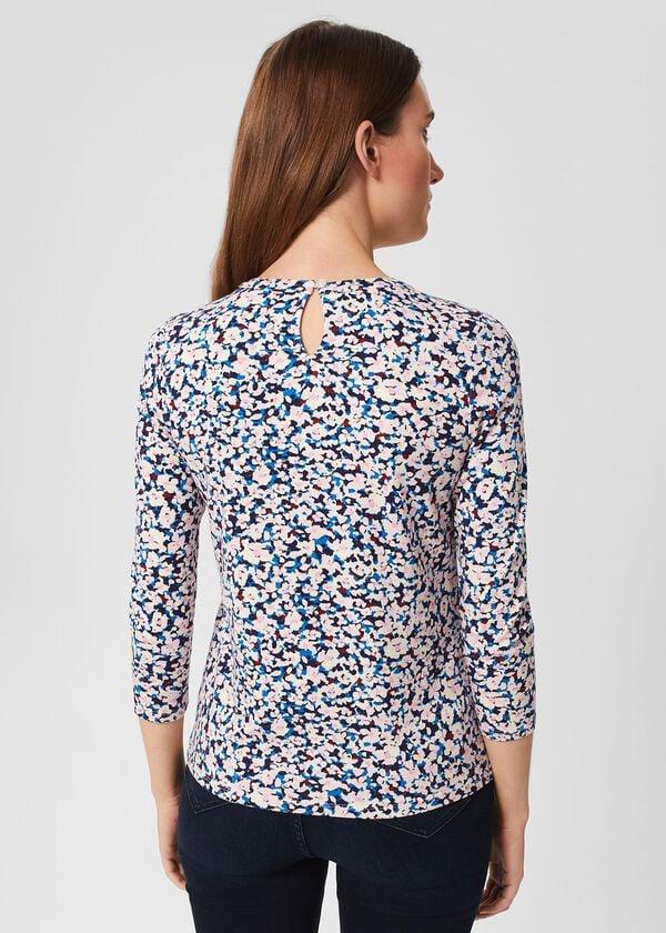 Hobbs Julia Printed Top Pink Multi