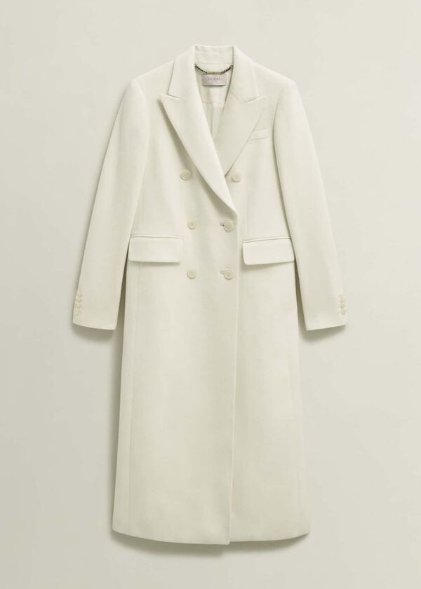 Hobbs Juniper Wool Coat Ivory