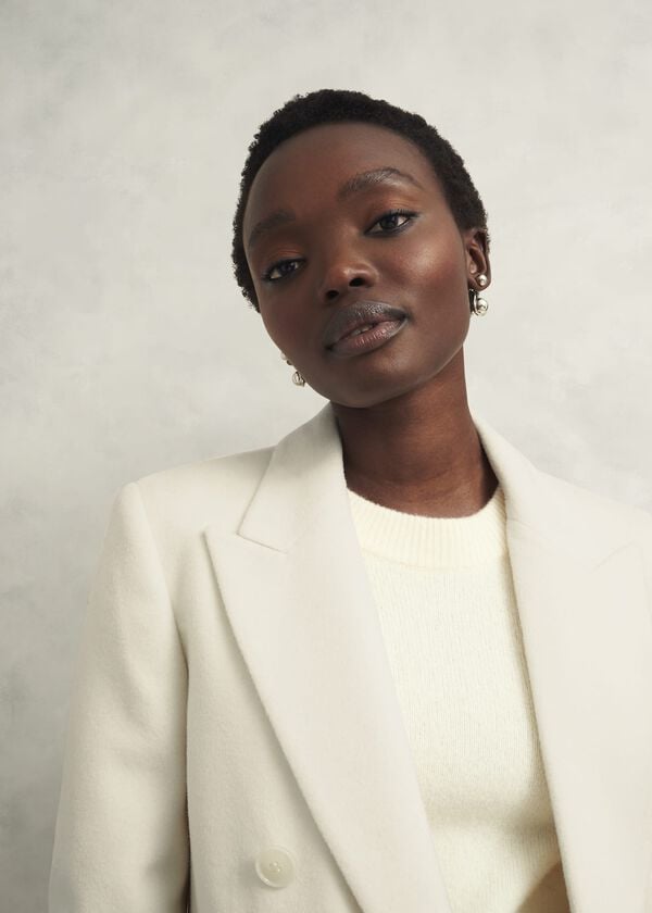 Hobbs Juniper Wool Coat Ivory