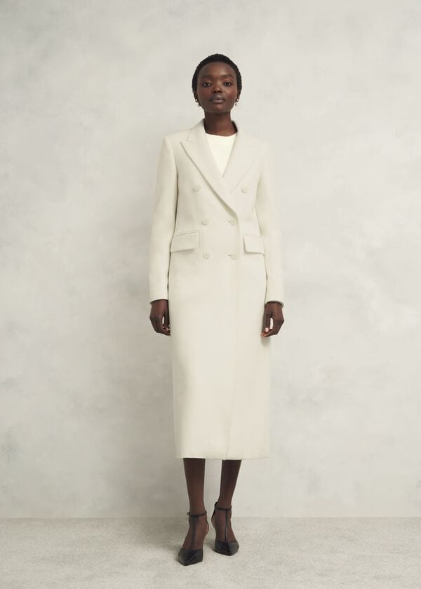 hobbs Juniper Wool Coat Ivory