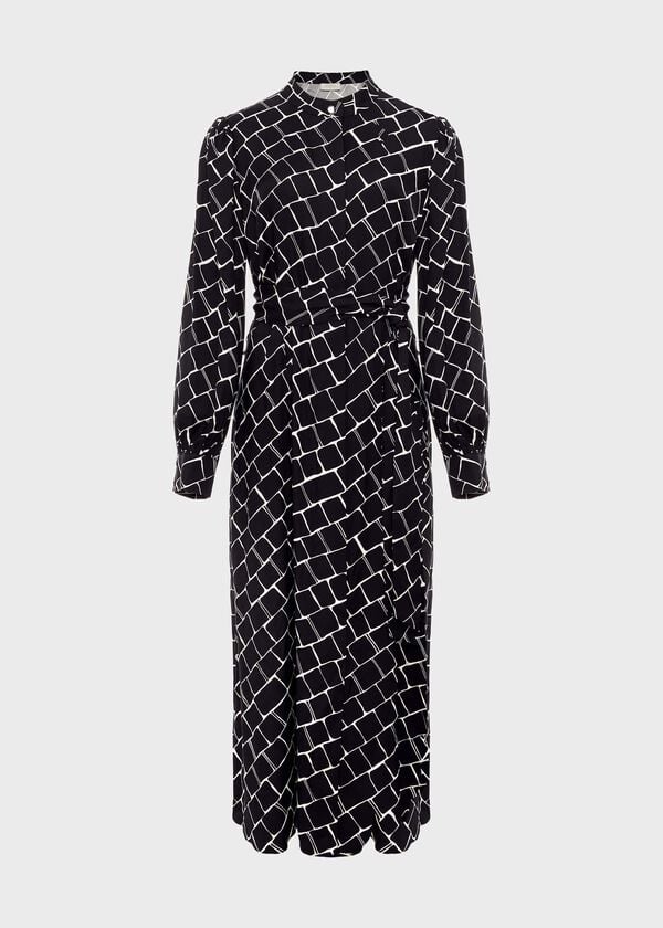 Hobbs Kalani Dress Navy Ivory