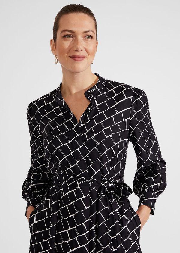 Hobbs Kalani Dress Navy Ivory