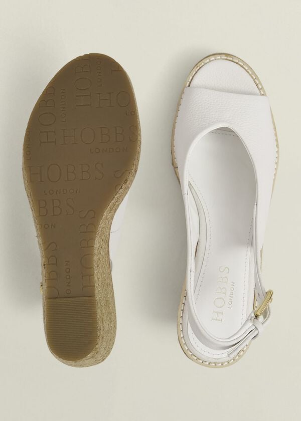 Hobbs Kali Leather Espadrilles Ivory