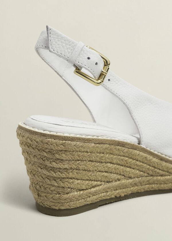 Hobbs Kali Leather Espadrilles Ivory