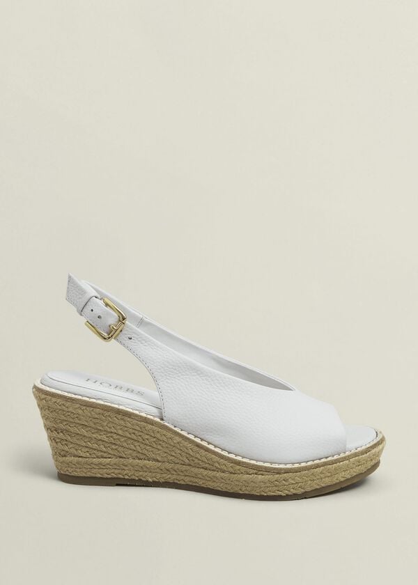 hobbs Kali Leather Espadrilles Ivory
