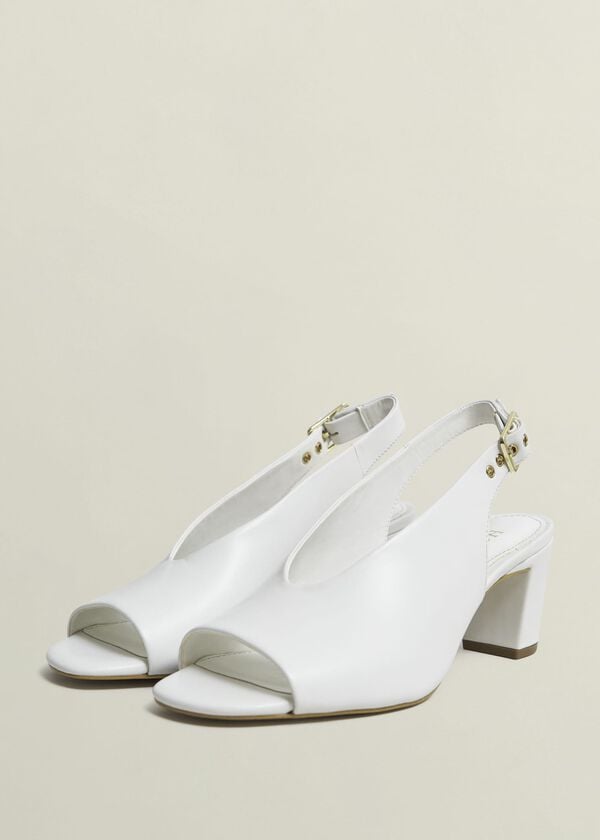 Hobbs Kali Leather Sandals Ivory