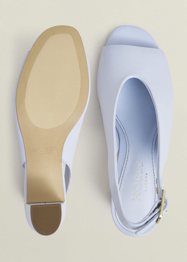 Hobbs Kali Leather Sandals Pale Blue