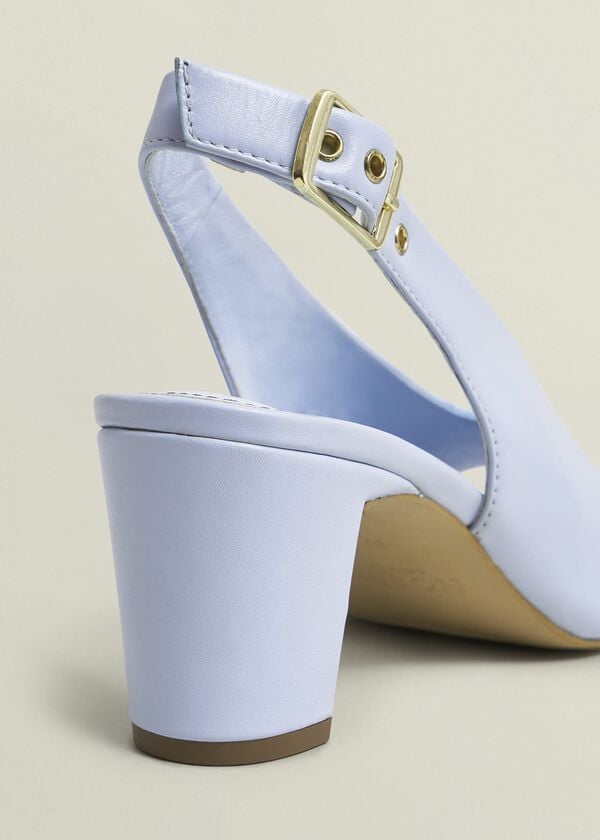 Hobbs Kali Leather Sandals Pale Blue