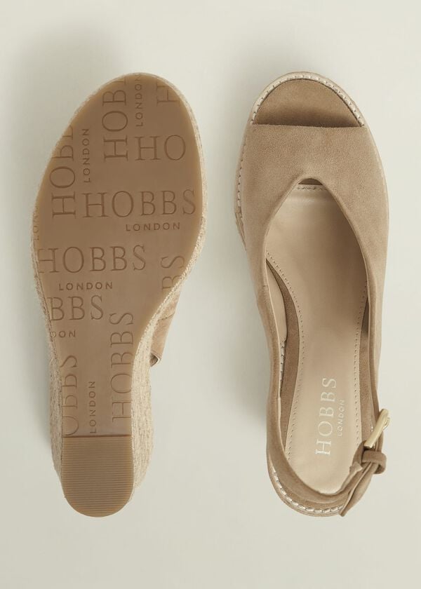Hobbs Kali Suede Espadrilles Light Camel
