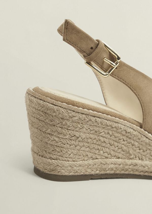 Hobbs Kali Suede Espadrilles Light Camel