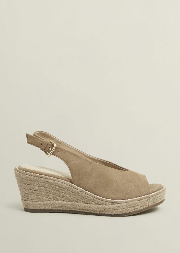 hobbs Kali Suede Espadrilles Light Camel